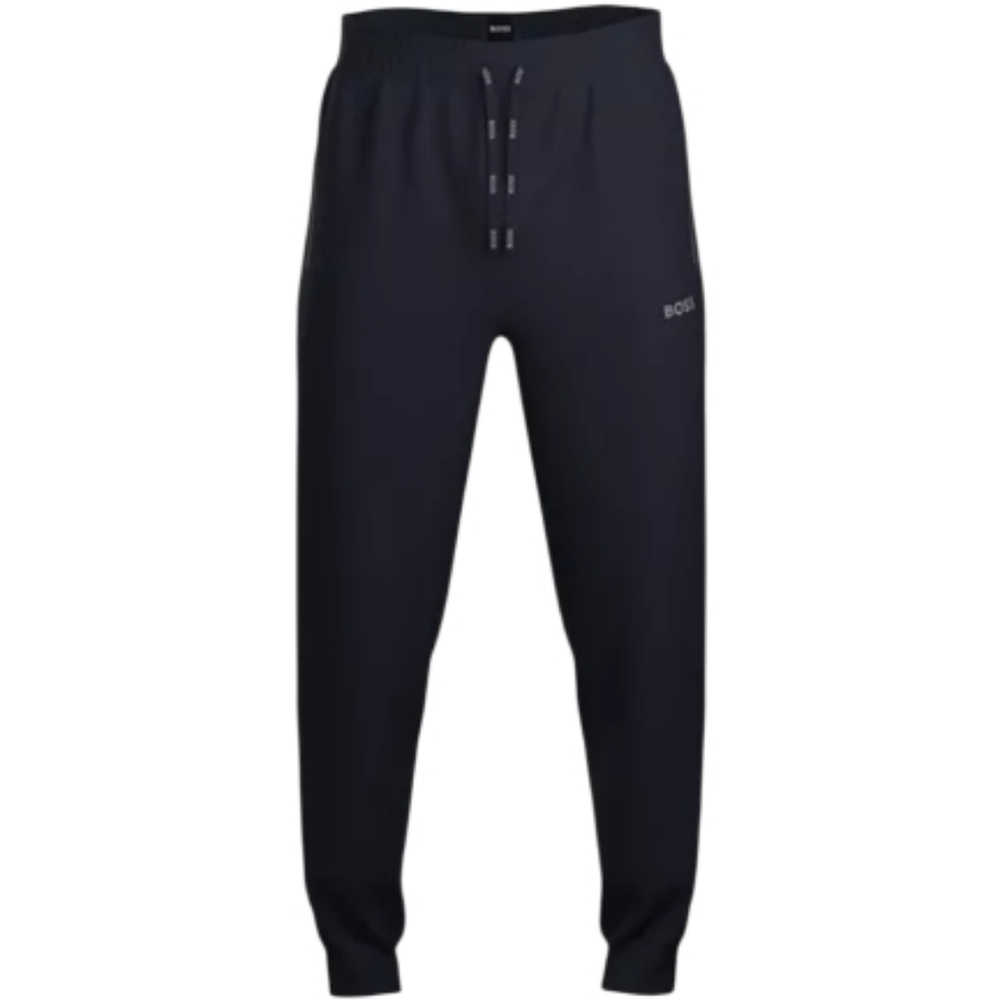 Hugo Boss Navy Homewear Joggers with Logo In Stretch Cotton L NWT